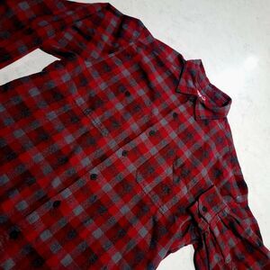 Wolverine Lumberjack Plaid Flannel Red Gray Heavyweight Outdoor Large NWOT